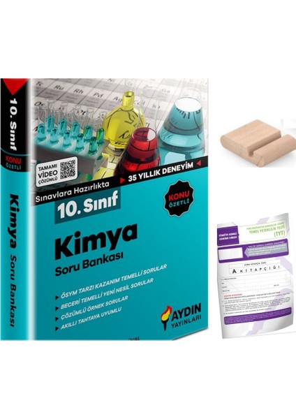 10.sınıf Kimya Soru Bankası Yeni Müfredat+Telefon Tutucu+Deneme