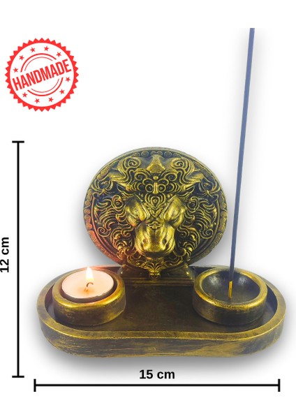 Aslan Çubuk Tütsülük ve Tealight (Altın) fırsatları