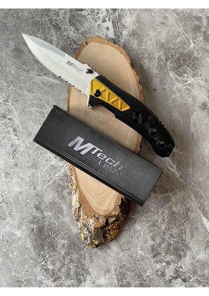 Mtech Bushcraft Kamp Çakısı – Siyah Gold Kompakt Kabze, Içten Kilitli, Kemere Klipsli fiyatları