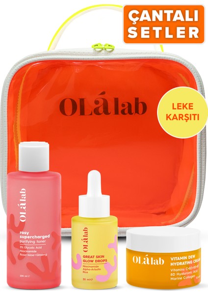 Cilt Aydınlatıcı Çanta Hediyeli Leke Karşıtı Cilt Bakım Seti