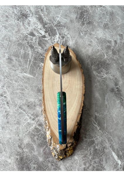 Mavi Epoksi Kamp Çakısı – 8 cm Namlu – Sırttan Kilitli – Kılıf Dahil modelleri