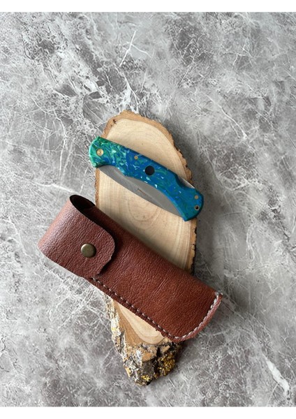 Mavi Epoksi Kamp Çakısı – 8 cm Namlu – Sırttan Kilitli – Kılıf Dahil fırsatları