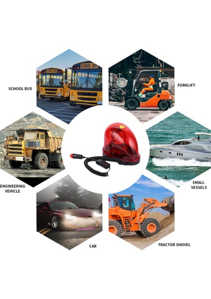 Kırmızı 12V Salyangoz Tipi Döner Araba Alarm Işıkları Uyarı Işığı (Yurt Dışından) fiyatları