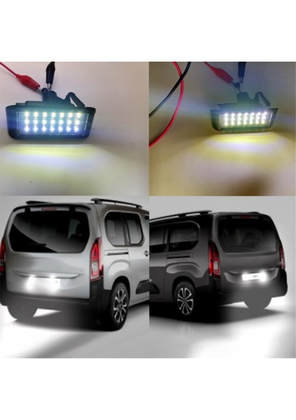 Scudo 2007-2023 Için Araç Arka LED Plaka Lambası (Yurt Dışından)