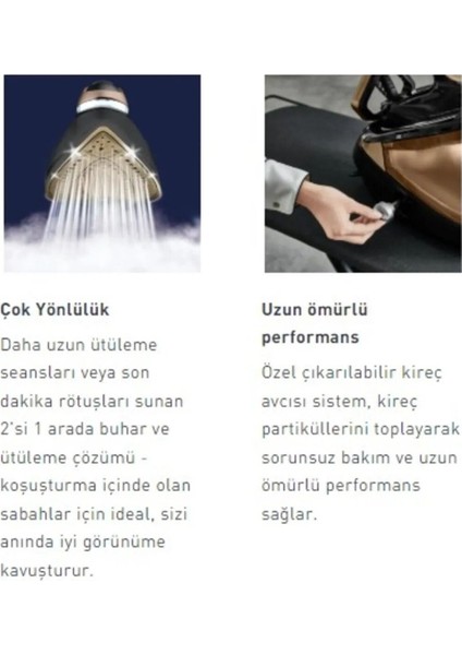 Pro Express 9000 Serisi -Professional Teknology- 3000 W Buhar Kazanlı Ütü + hav&tiftik Temizleyici indirimleri