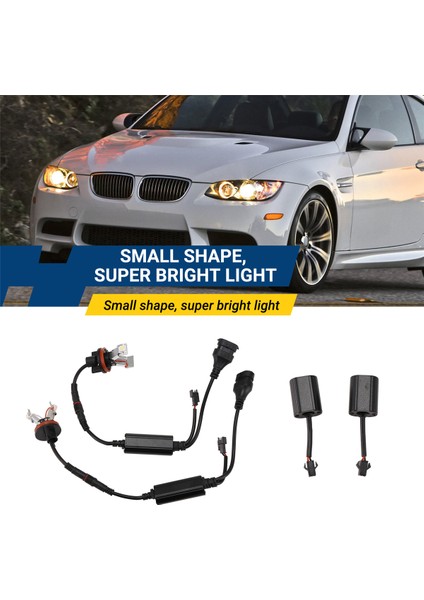 Adet Araba LED Melek Gözü Işığı 6000K H8 Ampul E82 E87 E90 Için (Yurt Dışından) indirimleri