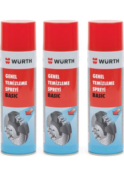 Fren ve Balata Temizleme Spreyi Basıc 500ML X3