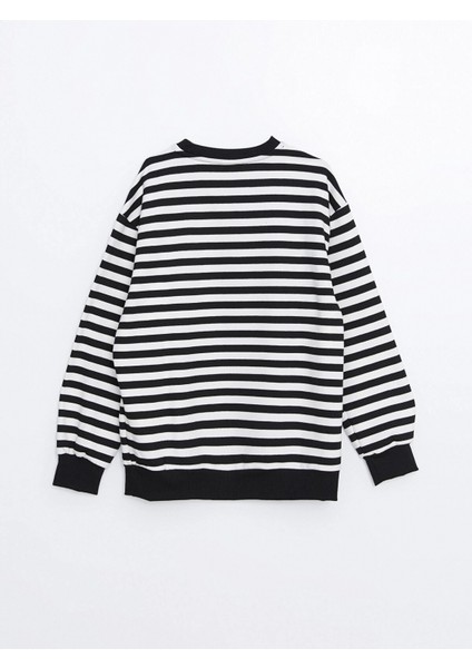 Lcw Kids Siyah Bisiklet Yaka Kız Çocuk Kalın Sweatshirt modelleri