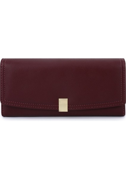 Koyu Kore Tarzı Cüzdan Uzun Büyük Üç Katlı Bayan Üst Düzey Debriyaj Çantası (Yurt Dışından)