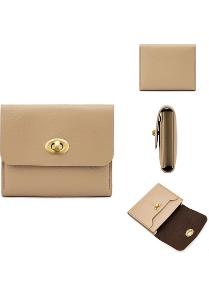 Yeni 2025 Cüzdan Bayan Kısa Kilitli Bozuk Para Kesesi Ince Nötr Kart Tutucu (Yurt Dışından)