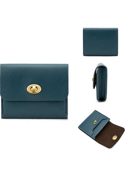 Yeni 2025 Cüzdan Bayan Kısa Kilitli Bozuk Para Kesesi Ince Nötr Kart Tutucu (Yurt Dışından)