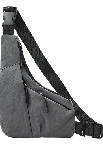 Hırsızlığa Karşı Dayanıklı, Dar Çanta Üçgen Çanta, Rahat Naylon Erkek Çantası, Sol ve Sağ Çapraz Askılı Rahat Göğüs Çantası (Yurt Dışından)