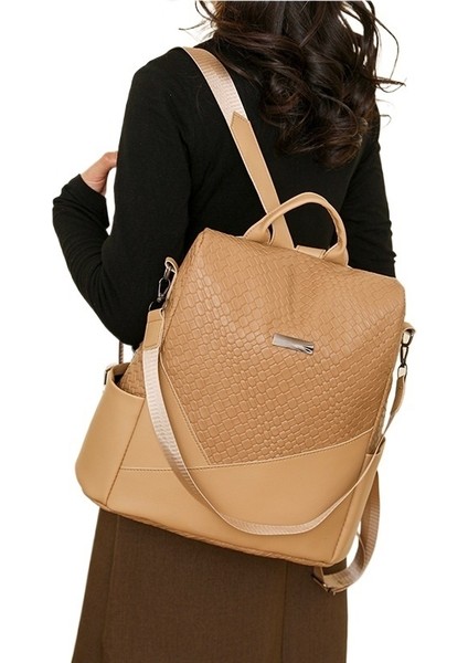 Yeni Sıcak Satış Sırt Çantası Kadın Çantası Basit ve Şık Büyük Kapasiteli Ekleme Bayan Sırt Çantası Öğrenci Okul Çantası Kadın (Yurt Dışından)