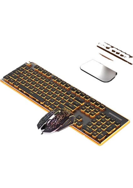 2025 Yeni Kablolu Mekanik Hisli Klavye Su Geçirmez Sessiz Ultra Ince Oyun E-Spor Ofis Yazma Masaüstü Dizüstü Bilgisayar (Yurt Dışından)