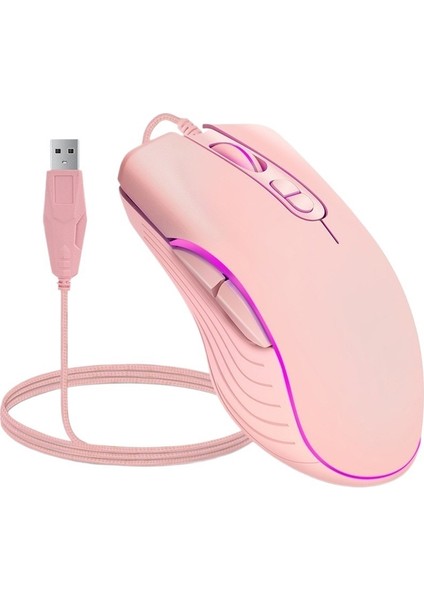 Ofis Ev Bilgisayarı Kablolu Fare Oyun Faresi 7d Anahtar Arkadan Aydınlatmalı USB (Yurt Dışından)