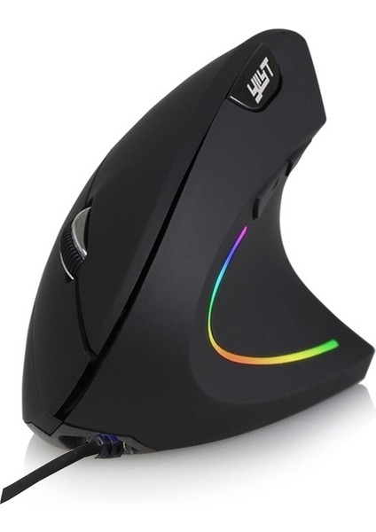 USB Kablolu Optik Fare Ergonomik Dik Fare Kablolu Dikey Fare 3200 Dpı (Yurt Dışından)