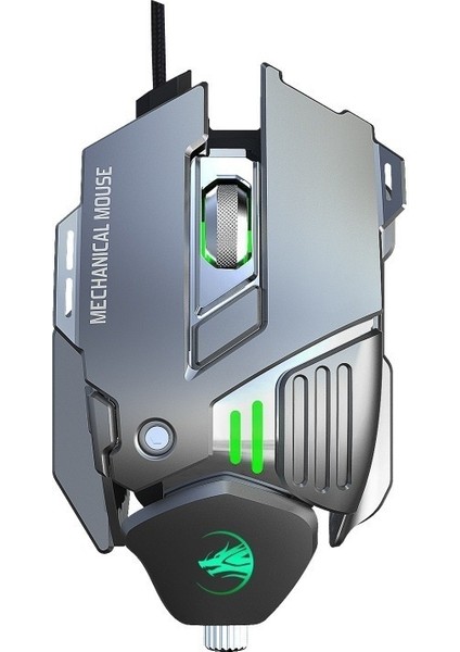 Metal Mekanik Oyun Faresi Gm8 Makro Programlama Kablolu Espor Oyun Faresi (Yurt Dışından)