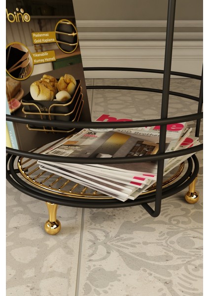 Metal ve Suntalam Zigon Sehpa – Altın Renk Ayaklı, Paslanmaz, Suya Dayanıklı, 40x40x55 cm, Salon ve Oturma Odası için Şık ve Fonksiyonel Tasarım