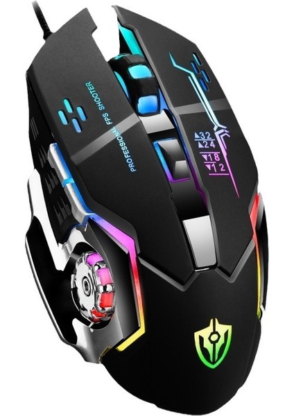 X7 Makro Programlama Mekanik Fare Kablolu Oyun Faresi (Yurt Dışından)