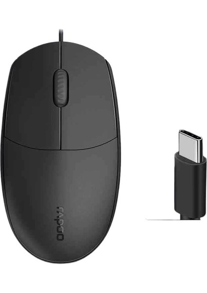 N100C Kablolu Fare Bilgisayar Faresi Tyce-C Cep Telefonu Faresi (Yurt Dışından)