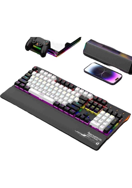 Yeni Aoc GK410 Mekanik Klavye Mavi Eksen Siyah Eksen Çay Eksen Kırmızı Eksen Oyun Dizüstü Bilgisayar Ofis Klavyesi (Yurt Dışından)