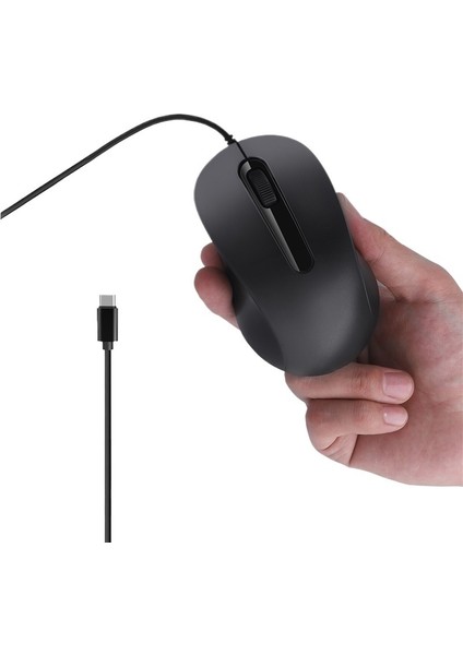 Typec Kablolu Fare Sessiz Cep Telefonu Dizüstü Tablet MacBook Air Pro Bilgisayar Faresi (Yurt Dışından)