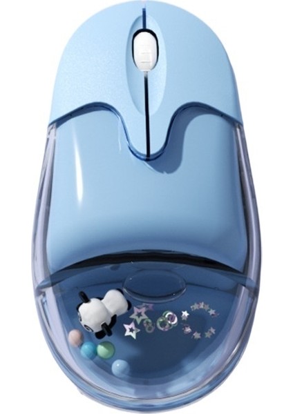 Şeffaf Yağ Dolu Fare Sevimli Çizgi Film Bebeği Fare Reçine Bataklık Kablosuz Yağ Fare Parlak Galaksi (Yurt Dışından)