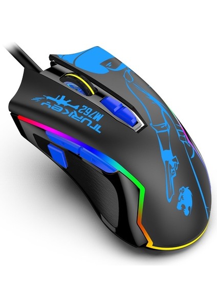 Grb Flama Kablolu Cep Telefonu Bilgisayar Rekabetçi USB Oyun Faresi (Yurt Dışından)