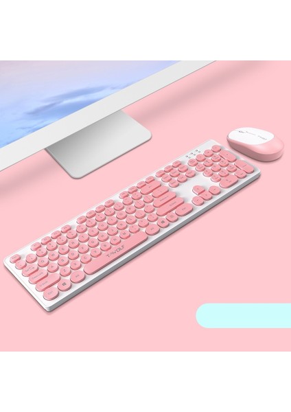 Yeni Thunder Wolf TF770 Klavye ve Fare Seti Kablosuz Ofis Iş Makaron Çikolata Klavye Fare USB (Yurt Dışından)