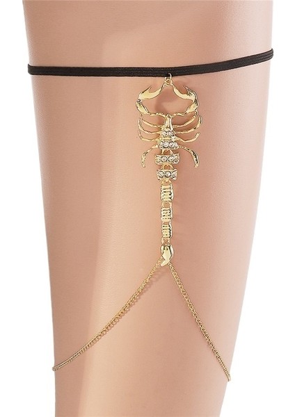 Retro Yaz Akrep Bacak Zinciri Sıcak Kız Kişilik Yaratıcı Tasarım Moda Serin Pu Elastik Bacak Halkası (Yurt Dışından) modelleri