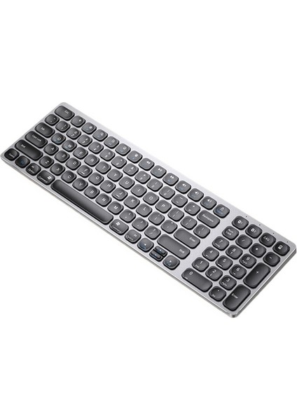 Klavye Bluetooth Ultra Ince Sessiz Çift Modlu Iş Bilgisayarı Ofis Klavyesi (Yurt Dışından)