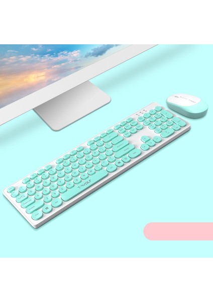 Yeni Thunder Wolf TF770 Klavye ve Fare Seti Kablosuz Ofis Iş Makaron Çikolata Klavye Fare USB (Yurt Dışından)