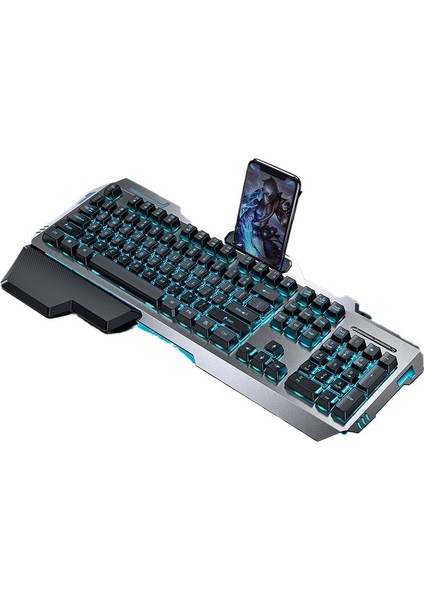 Sınır Ötesi Mekanik Çay Eksen Hissi Klavye Dizüstü Kablolu Klavye ve Fare Oyun Oyunu (Yurt Dışından)