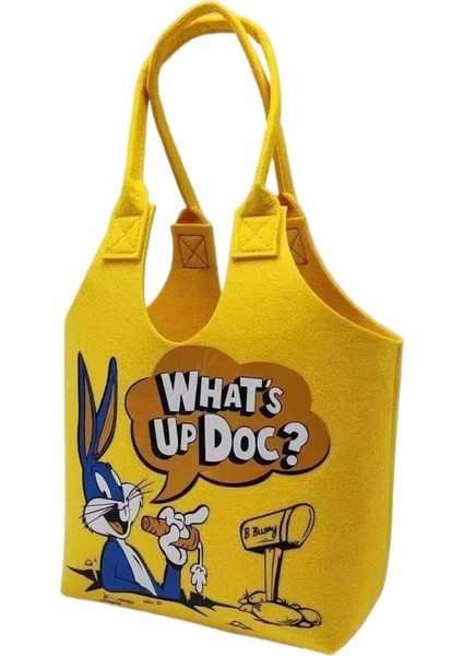 Keçe Çanta El Çantası Çizgi Film Öğrenci Sevimli El Çantası Hatıra Hediye Kutusu Keçe Kumaş El Çantası (Yurt Dışından)