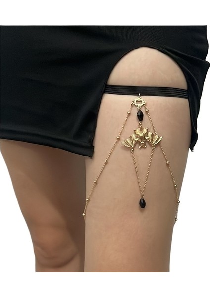 Yaz Yarasa Kolye Siyah Kristal Bacak Zinciri Elastik Zincir Yarasa Bacak Halkası Kadın Sıcak Kız Uyluk Zinciri (Yurt Dışından) fiyatları
