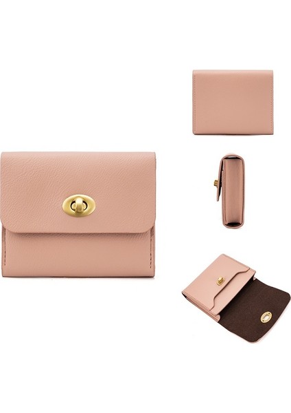 Yeni 2025 Cüzdan Bayan Kısa Kilitli Bozuk Para Kesesi Ince Nötr Kart Tutucu (Yurt Dışından)