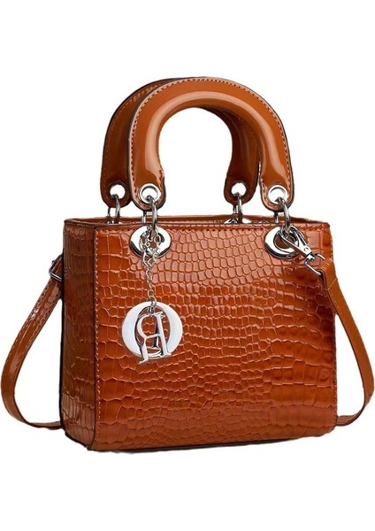 Yeni Taş Desenli Omuz Çantası Trend Moda Kova Çanta Sınır Ötesi Çok Yönlü Büyük Kapasiteli Atmosferik Omuz Çapraz Çanta Büyük Kapasiteli (Yurt Dışından)