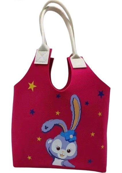 Keçe Çanta El Çantası Çizgi Film Öğrenci Sevimli El Çantası Hatıra Hediye Kutusu Keçe Kumaş El Çantası (Yurt Dışından)