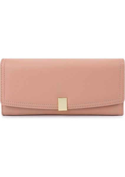 Koyu Kore Tarzı Cüzdan Uzun Büyük Üç Katlı Bayan Üst Düzey Debriyaj Çantası (Yurt Dışından)