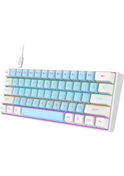 Game K98 Gerçek Mekanik Klavye Mavi Eksen Kırmızı Eksen Kablolu Iki Renkli Enjeksiyon Süblimasyon Tuş Başlıkları Oyun Çevre Birimleri (Yurt Dışından)