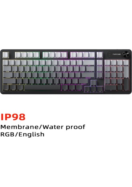 Furycube IP98 Mekanik Hissiyatlı Su Geçirmez Klavye Bilgisayar Oyunu E-Spor Yüksek Değerli Kablolu Sessiz Klavye (Yurt Dışından)