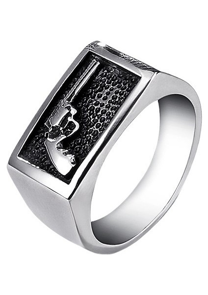 Çok Yönlü Moda Yüzüğü, Şık ve Zarif Paslanmaz Çelik Erkek Yüzük Boyutu: Çap 20,7 mm Çevre 65 mm (Yurt Dışından)