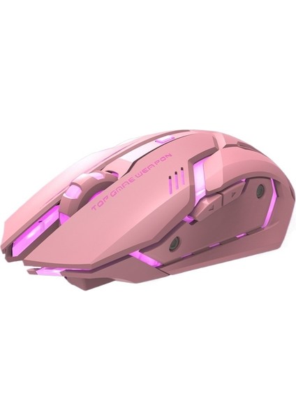 Sessiz Sevimli Işıklı Pembe Fare Kablosuz Şarjlı Oyun Faresi Mekanik Fare (Yurt Dışından) fiyatları