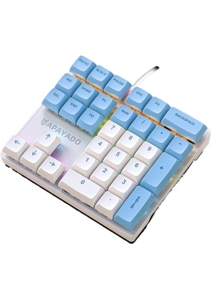 Mekanik Dijital Klavye Mavi Eksen Muhasebe Finans Not Defteri Harici Mini Kablolu Sol El Tek Elle Kullanılan Küçük Klavye (Yurt Dışından) modelleri
