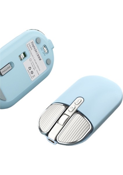 Kablosuz Bluetooth Çift Modlu Fare, Sessiz Şarj, Sevimli ve Hoş Görünümlü Kadın Ofis Faresi (Yurt Dışından)