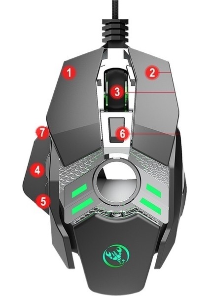 Mekanik Oyun Faresi 7 Düğmeli Programlanabilir 6400 Dpi Kablolu Fare (Yurt Dışından) modelleri