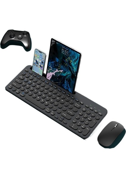 Çift Modlu Kart Yuvası Kablosuz Klavye ve Fare Seti Type-C Şarj Portu Uygulanabilir (Yurt Dışından)