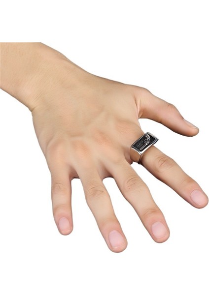 Çok Yönlü Moda Yüzüğü, Şık ve Zarif Paslanmaz Çelik Erkek Yüzük Boyutu: Çap 21,5 mm Çevre 67,5 mm (Yurt Dışından) fiyatları