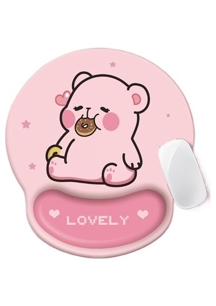 Bilek Pedi 3D Sevimli Kız Büyük Silikon Kalınlaştırılmış Oyun Bilgisayar Ofis Boyutu: 250X220MM (Yurt Dışından)