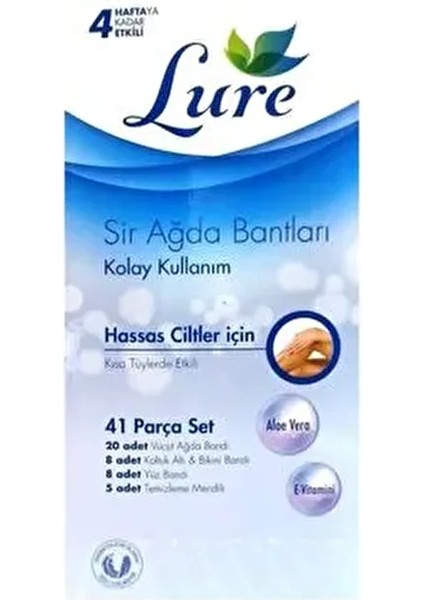 Lure Hassas Ciltler Için Sir Ağda Bantları Komple Set 41'li